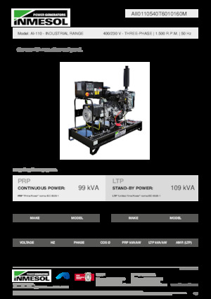 Дизельні генератори INMESOL AI-110