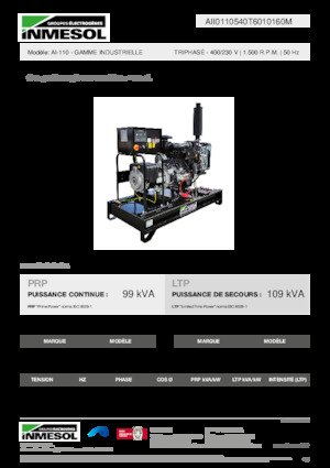 Дизельні генератори INMESOL AI-110