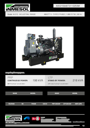 Дизельні генератори INMESOL AI-215