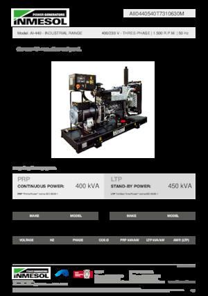Дизельні генератори INMESOL AI-440
