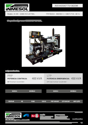 Дизельні генератори INMESOL AI-440