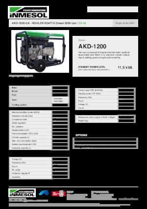 Дизельні генератори INMESOL AKD-1200-CA