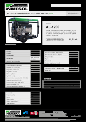 Дизельні генератори INMESOL AL 1200-CA