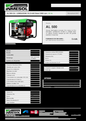 Дизельні генератори INMESOL AL 500-CA