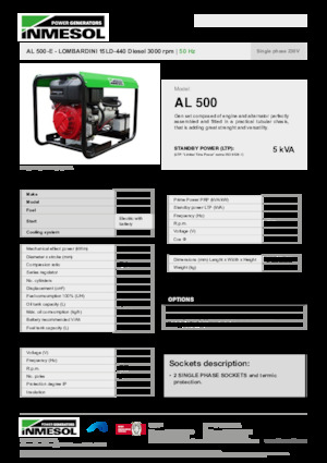 Дизельні генератори INMESOL AL 500-E