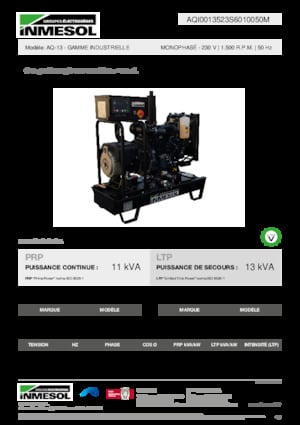 Дизельні генератори INMESOL AQ-13