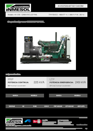Дизельні генератори INMESOL AV-250