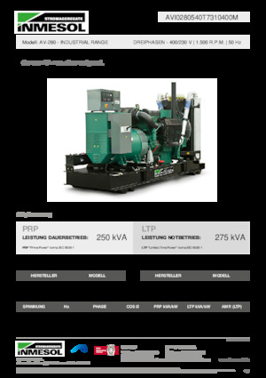 Дизельні генератори INMESOL AV-280