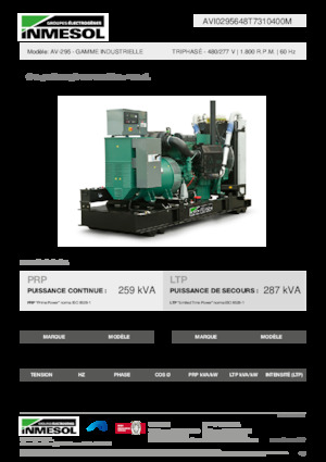 Дизельні генератори INMESOL AV-295