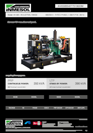 Дизельні генератори INMESOL AV-385