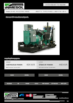 Дизельні генератори INMESOL AV-445
