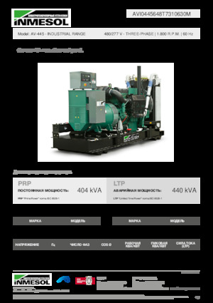 Дизельні генератори INMESOL AV-445