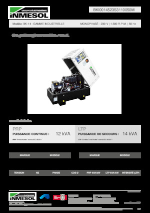 Дизельні генератори INMESOL BK-14