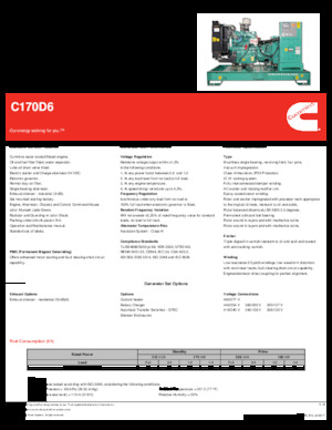 Дизельні генератори Cummins C170D6