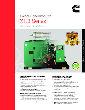 Дизельні генератори Cummins C10D5P