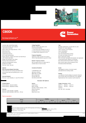Дизельні генератори Cummins C80D6