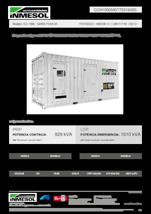 Дизельні генератори INMESOL CC-1000