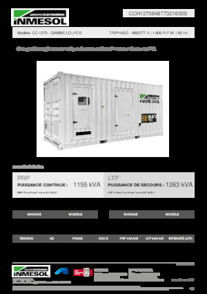 Дизельні генератори INMESOL CC-1270