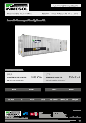 Дизельні генератори INMESOL CC-1570