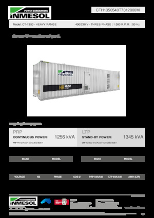 Дизельні генератори INMESOL CT-1350