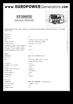 Дизельні генератори Europower EP3000DE (MA)
