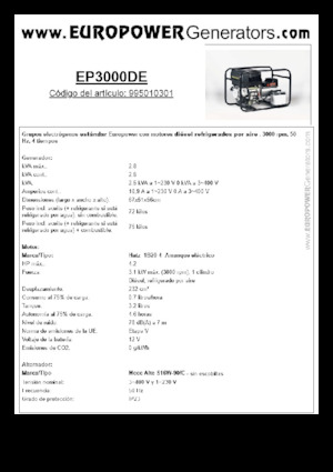 Дизельні генератори Europower EP3000DE (MA)