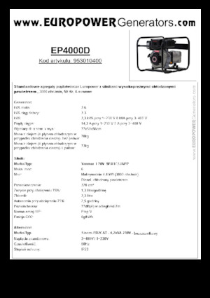 Дизельні генератори Europower EP4000D (S)