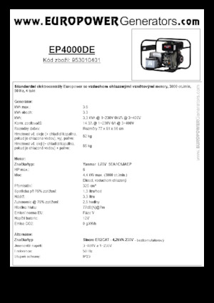 Дизельні генератори Europower EP4000DE (S)