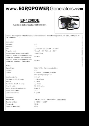 Дизельні генератори Europower EP4200DE (S)