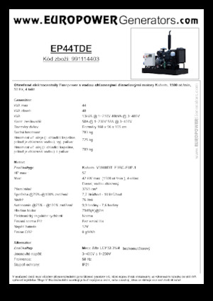 Дизельні генератори Europower EP44TDE (MA)