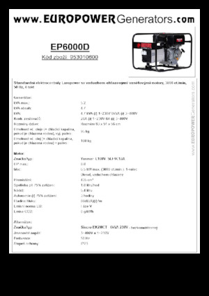 Дизельні генератори Europower EP6000D (S)
