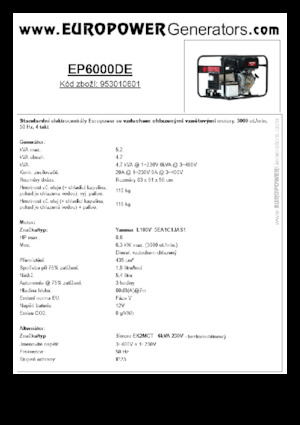 Дизельні генератори Europower EP6000DE (S)