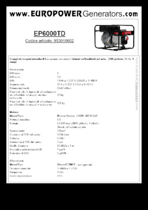 Дизельні генератори Europower EP6000TD (S)
