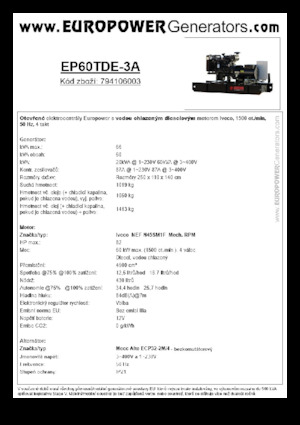 Дизельні генератори Europower EP60TDE-3A (MA)