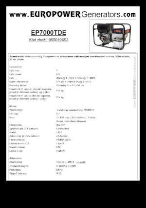 Дизельні генератори Europower EP7000TDE (S)