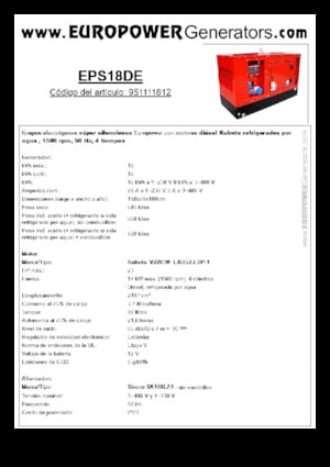 Дизельні генератори Europower EPS18DE (S)