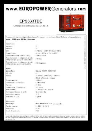 Дизельні генератори Europower EPS333TDE (MA)
