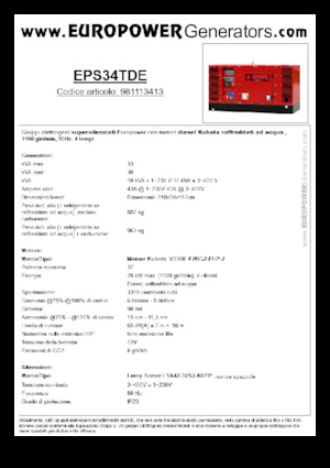 Дизельні генератори Europower EPS34TDE (LS)