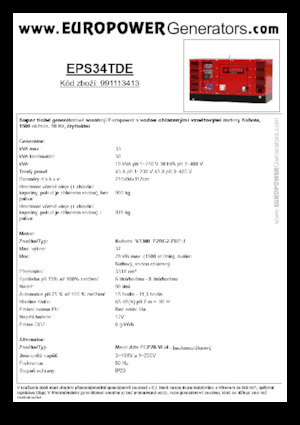 Дизельні генератори Europower EPS34TDE (MA)
