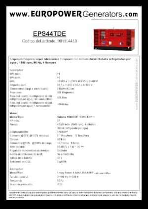 Дизельні генератори Europower EPS44TDE (LS)
