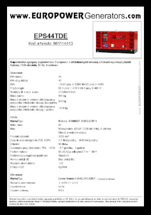 Дизельні генератори Europower EPS44TDE (LS)