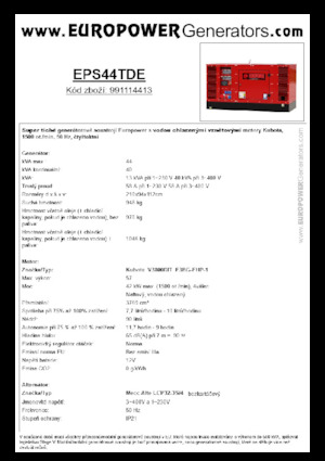 Дизельні генератори Europower EPS44TDE (MA)