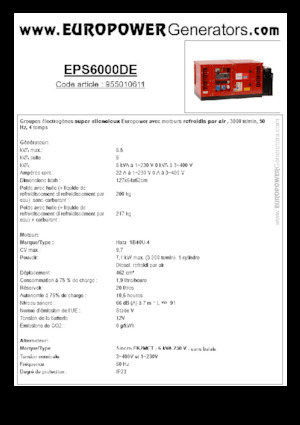 Дизельні генератори Europower EPS6000DE (S)