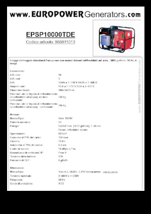 Дизельні генератори Europower EPSP10000TDE (S)