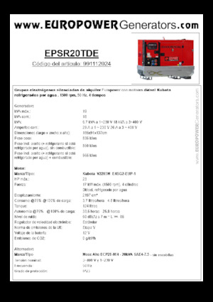 Дизельні генератори Europower EPSR20TDE (MA)