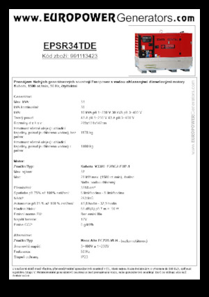 Дизельні генератори Europower EPSR34TDE (MA)