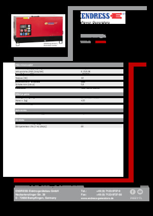 Дизельні генератори Endress ESE 10 YW-B/A 