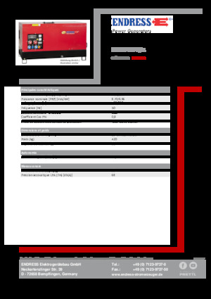 Дизельні генератори Endress ESE 10 YW-B/A 