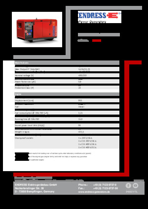 Дизельні генератори Endress ESE 1306 DYS-GT ES ISO DI