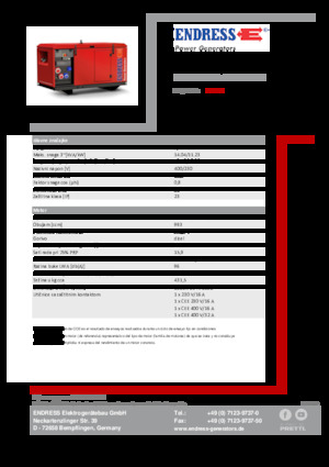 Дизельні генератори Endress ESE 1306 DYS-GT ES ISO DI